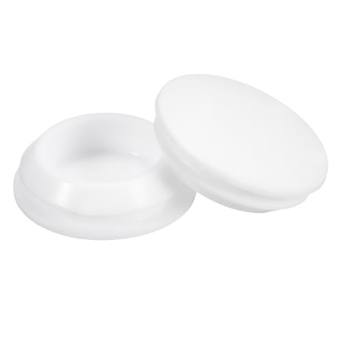 Image of uxcell 6 Pcs Silicone Plugs, Rubber Round Snap in Locking Hole Plugs for 22-24mm Hole, Hole Stoppers Waterproof Hole Plug for Metal Tube, Furniture End Caps Inserts, White