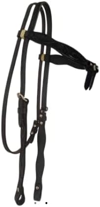 Billy Cook Genuine Crossover Cowboy Equine Western Headstall - Horse Sized, Chocolate