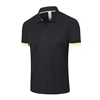 Gaiatiger Mens Polo Shirts Multipack Short Sleeve Breathable Golf Polo Collar Buttoned Mens Tops Gym Sport T Shirts (P8000-1-Black-2XL)