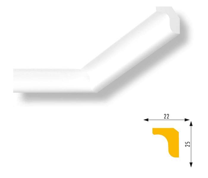 Produktbild von PROVSTON Sockelleste 19 X 80 X 2500 Mm Fußleste Berlner Profl MDF Weß By PROVSTON