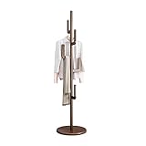 KASLANDI Wood Coat Rack Stand, Freestanding Coat Tree with 6 Hooks, Hallway Entryway Hat Hanger...