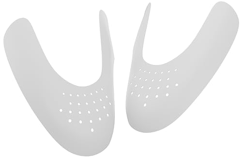 FOVERA One Layer Anti-Wrinkle Shoe Protection Guards for Sneakers - Inside Shoe Crease Indentation Protector for Safety & Support - Shoe Crease Decreaser (White, Large - 8 to 12 UK, 1 Pair)