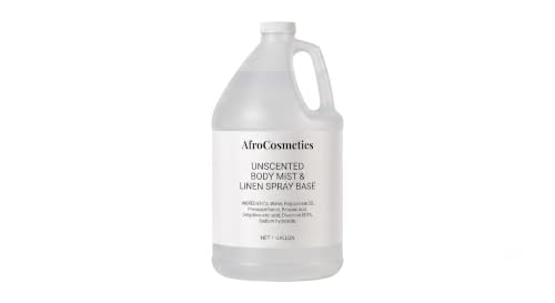 AFROCOSMETICS Unscented Body Mist & Linen Spray Base Ready-to-Use Water-Based DIY Spray Base for Body Mist Room Spray & Linen Spray 1 Gallon