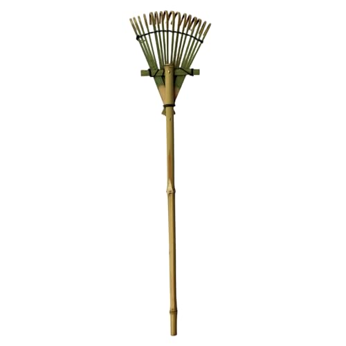 Rastrillo de bambú mini para jardín 16 dientes miniatura 1