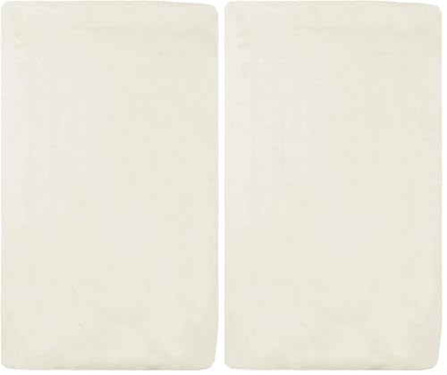 Image of TL Care 100% Natural Breathable Cotton Jersey Knit Fitted Bassinet Sheet, Cream, 15 inch x 33 inch, Soft Breathable (Pack of 2)
