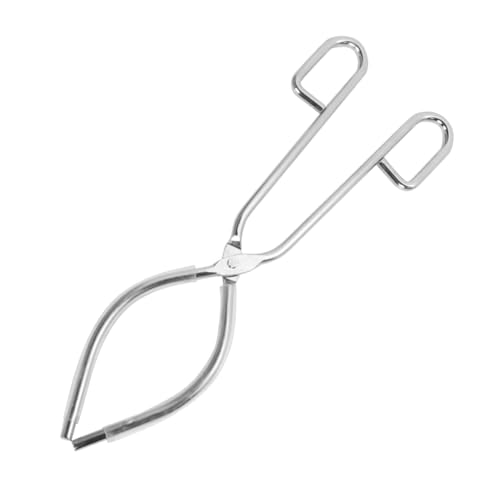FUNOMOCYA Flask Holder Stainless Tongs Crucible Tongs Beaker Tongs Laboratory Tongs Silver Tongs Baking Tongs Science Lab Clamp Tool Stand Beaker Holder Flask Tongs