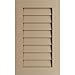 Ekena Millwork GVURVE24X39DSMPR Timberthane Rustic Smooth Vertical Faux Wood Non-Functional, Primed Tan Urethane Gable Vents, 24"W x 39"H, Primed