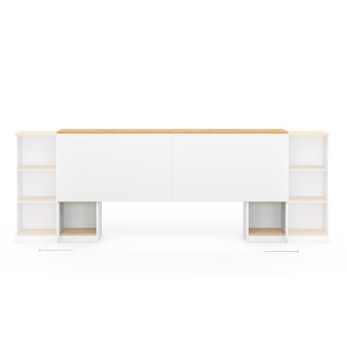 Tête de lit extensible 140-160 avec chevets IDMarket
