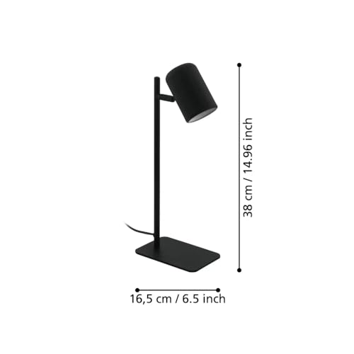 Image of Premium European Study Lamp, Modern Reading Light with Black & White Finish for Home Office, Study Room & Bedroom, Contemporary Task Lighting for Reading, Writing & Work | Austrian Design Since 1969