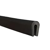 U底溝ゴム エッジカバー 差し込み 挟み込み 保護用 コーナー保護材 黒 全長約3m 高さ6mm 幅3mm 溝幅1mm前後