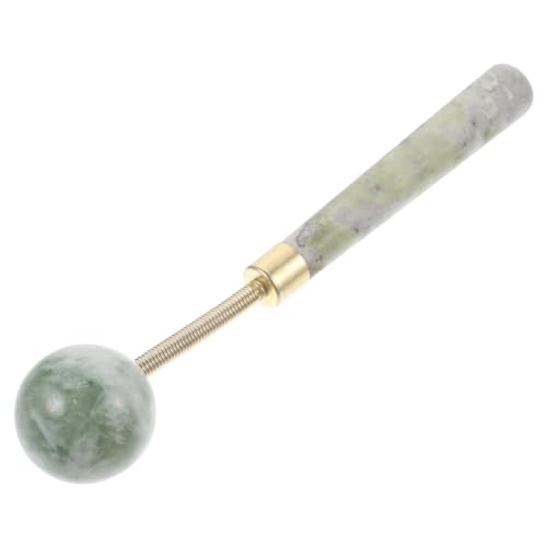 VALICLUD Martillo De Masaje De Mano Esférico De Jade Natural, Dispositivo Portátil De Percusión Para Circulación Sanguínea, Alivio Muscular y Relajación, Adecuado Para Uso Doméstico y Deportivo