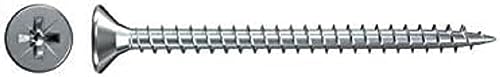 fischer Chipboard Screw FSPII 4.0 x 16 Countersunk Head Blue-Galvanised Full Thread Phillips PZ, pozi, 4,0x16