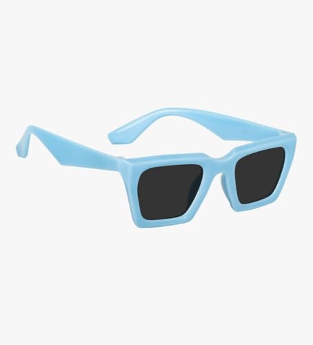 Image of Retro Vintage Rectangilar Thick Abstract UV-Protected Sunglasses For Men And Women