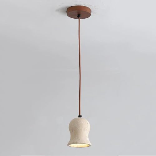 Table à manger lustre en pierre jaune pour rénover l'éclairage