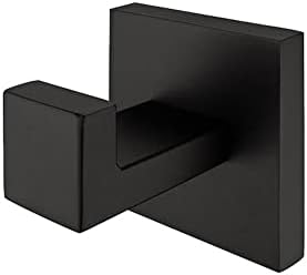 Aothpher Wall Mounted Stainless Steel Bathroom Towel Hook Modern Black Towel Robe Luxury Bathroom Accessory 