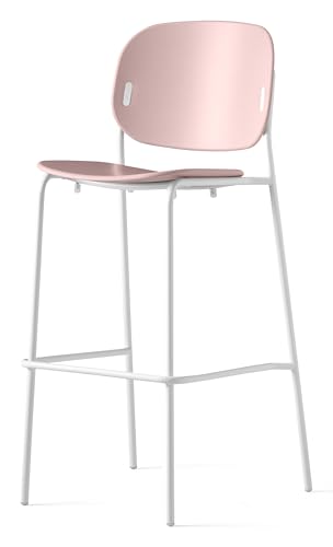 Connubia, Hocker Yo starr Struktur weiß matt Sitz Puder matt