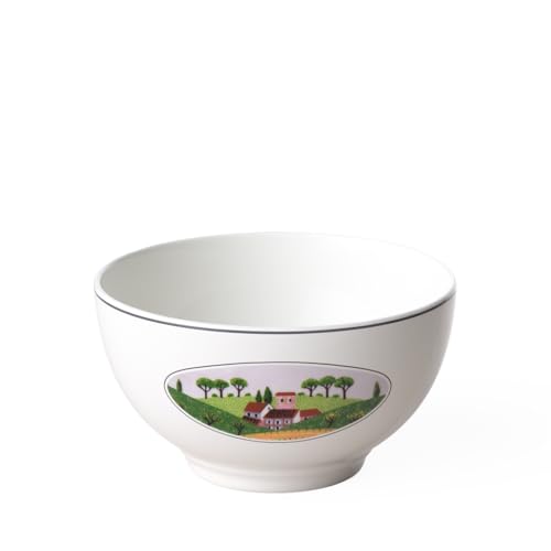 Villeroy & Boch Design Naif Rice Bowl, 20 oz, Premium Porcelain, Made in Germany, White/Colorful