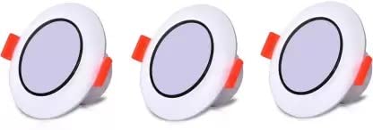 Night Star Light 5 Watt Warm White ( Yellow ) Deep Junction Light Ceiling Light / Downlight / Conceal Light 3 Pcs