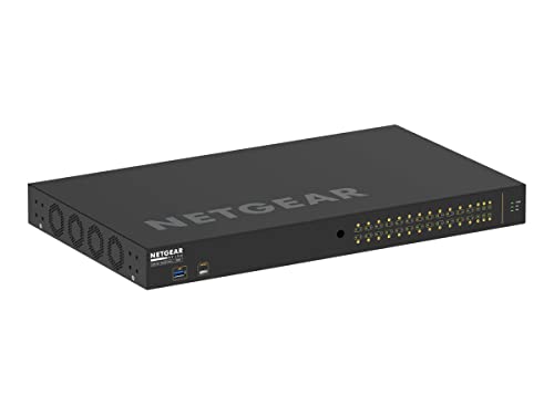 Netgear M4250-26G4F-Poe+ Av Line Managed Switch - 24 Ports - Manageable - 3 Layer Supported - Modular - 4 Sfp Slots - 35.80 W Power Consumption - 300 W Poe Budget #TOP18