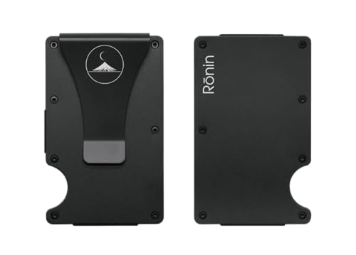 Rōnin M1 Roguesafe™ Wallet - RFID-Blocking Minimalist Card Holder - Front Pocket Wallet with Money Clip (Black)