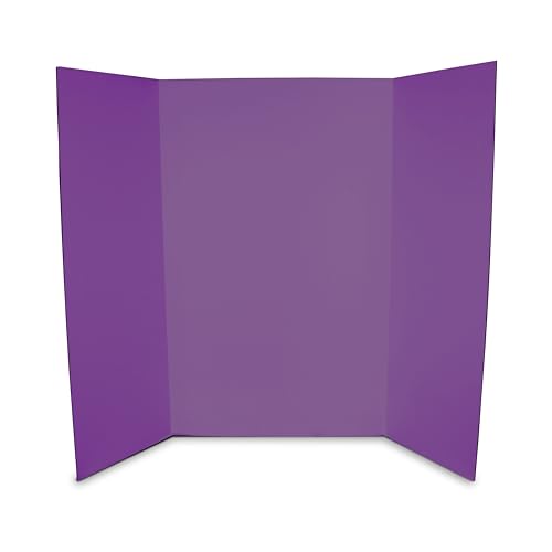 Flipside Products 36” x 48” Project Boards for Presentations, Science Fair, School Projects, Event Displays and Trifold Picture Board, Proudly Made in USA - Purple - 24 Pack