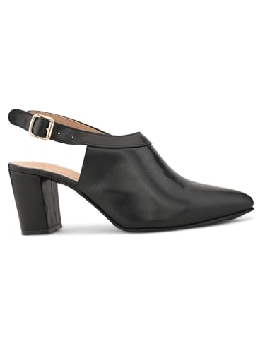 Image of XE Looks Slingback Heels | Pointed-Toe Design | Adjustable Strap |Stylish & Trendy Cushioned Footbed Heels For Girl & Women