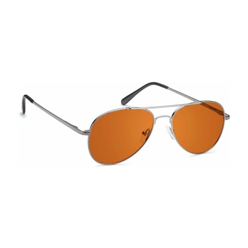 Image of NoIR Blue Blocker Sunglasses, Lightweight Glasses with Full UV Protection, Wrap-around Design for Macular Degeneration, Corneal Pathology and Retinitis Pigmentosa, 533 57