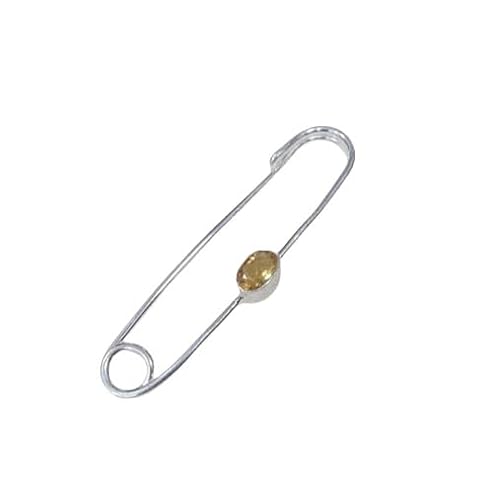 Handmade Sterling Silver Safety Pin Brooch: Celtic Shawl Pin (35