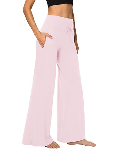 1/3 Pack Wide Leg Yoga Pants for Women, Comfy Lounge Pajama Sweatpants Loose Causal Palazzo with Pockets