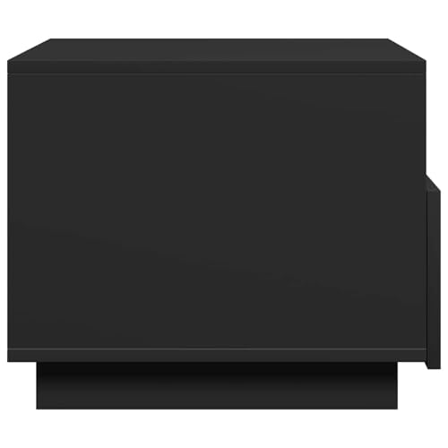 Gecheer Couchtisch mit LED-Leuchten Schwarz 50x49x40 cm, Moderner Sofatisch Beistelltisch Wohnzimmertisch für kleine Wohnungen Schlafzimmer839827 – Bild 8