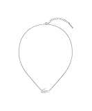 Lacoste Crocodile Pendant Necklace for Women - Stainless Steel, Adjustable - Iconic Elegant Collection, Fashion Jewelry, Accessory - Gift for Her