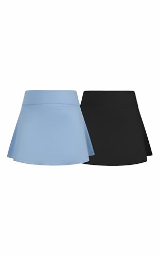 Yogalicious Girls 2 Pack Skort Flowy Fold Over Waist...