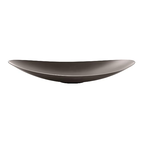 blomus Schale -ONDEA- | Schüssel aus Edelstahl | Farbe Burned Metal | Größe M 35Lx42Bx7H cm | Obstschale mit schön geschwungener Silhouette