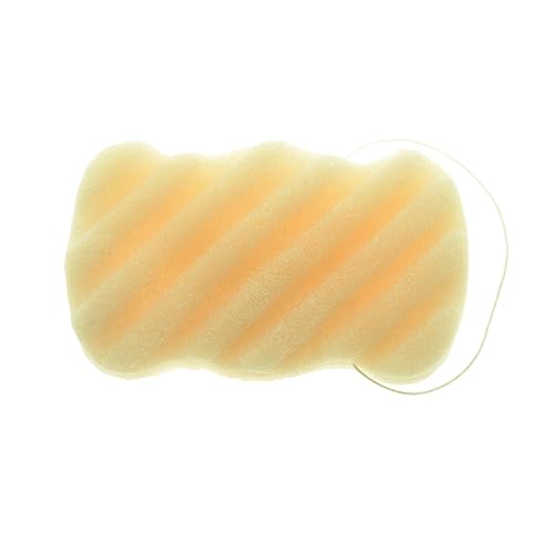 NIYANGLE Esponja Corporal y de Forma Ondulada Natural para Ducha y Baño para Mujeres y Hombres Beige
