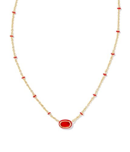 Kendra Scott, Womens, Mini Elisa Enamel Frame Short Pendant Neckl...