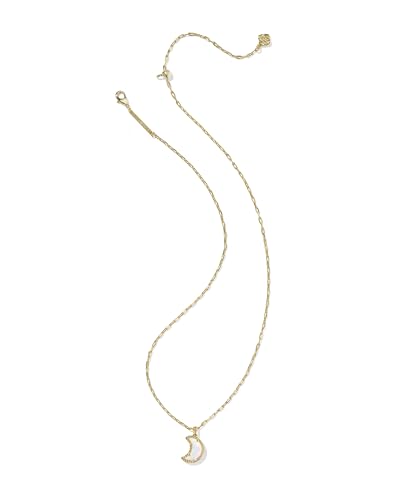Kendra Scott Moon Short Pendant Necklace, 14K Gold-Plated Brass, Fashion Jewelry for Women, White Opalescent Resin3