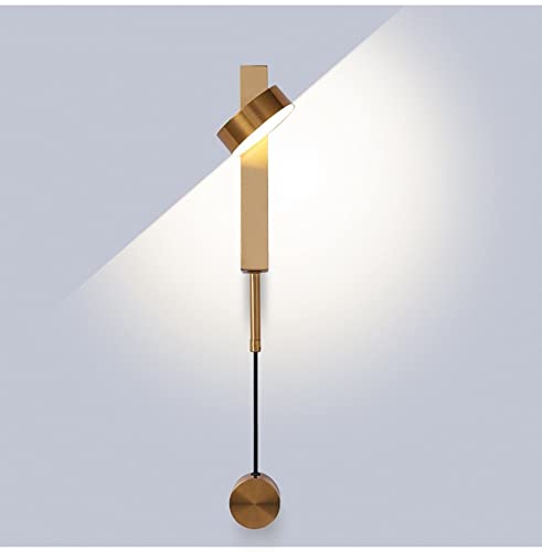 Applique murale LED salon dorée anti-éblouissement rotative à intensité variable - 2