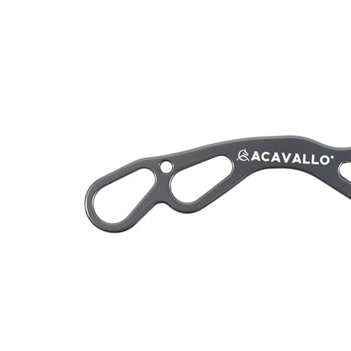 Mèche à hackamore Titane Acavallo Alupro de haute qualité en taille unique - 4