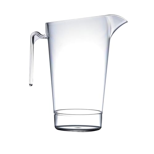 Crystal Clear Polycarbonate Pitcher Jug (2.2L/4 Pints) Stackable, Dishwasher Safe Ideal as a Water jug, for Pimms & Punches, Juices & Beers (2 Pack)