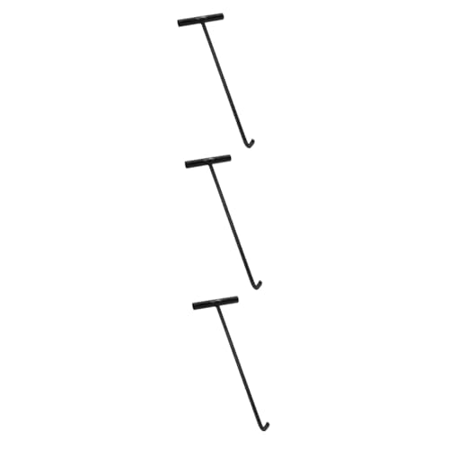 ULTECHNOVO 3pcs Portable Manhole Cover Hook t Handle Puller Utility Hook Moving Tool Heavy Duty Hand Tool