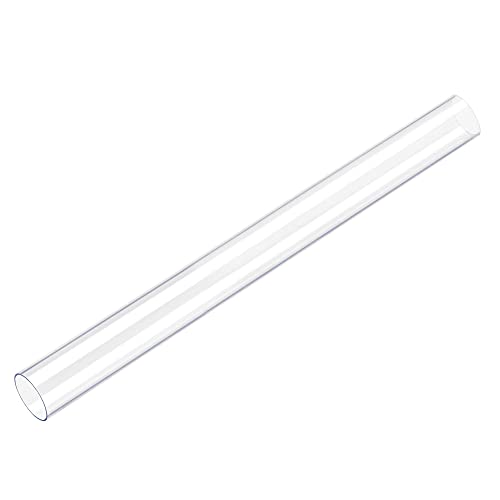 Image of uxcell Rigid Round Clear Tubing 26mm(1'') ID x 28mm(1.1'') OD x 1.64Ft Length Plastic Tube