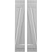 Ekena Millwork ARW102BB311X71PRH Americraft Three 2 Exterior Real Wood Joined Board-n-Batten Shutters w/Z-Bar (Per Pair), 10 1/2"W x 71"H, Primed