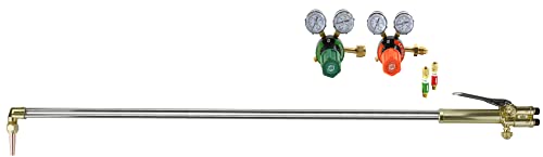 SÜA - 48'' Heavy Duty Straight Cutting Torch 90° Head - Compatible with ST900FC + Regulators + Cutting Tip and Arrestors (Propane)
