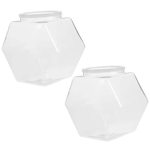 Tarros plásticos para dulces de 3800 ml organizadores transparentes de despensa y snacks de perro 3