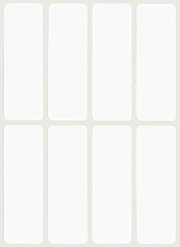 Royal Green Rectangular Coding Stickers Write on Labels for Organizing, Moving, & Mailing, 3x1 inch Stickers to Write On Tags for Home, Office, and School Projects, 40-Pack (White)