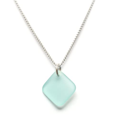 Sea Glass Delicate Diamond Pendant