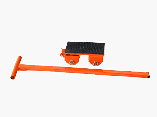 VOLTZ 6 TON Cargo Trolley with Handle 180 Degree Rotation Heavy Duty Industrial Machinery Mover Lifter Dolly Skate Roller