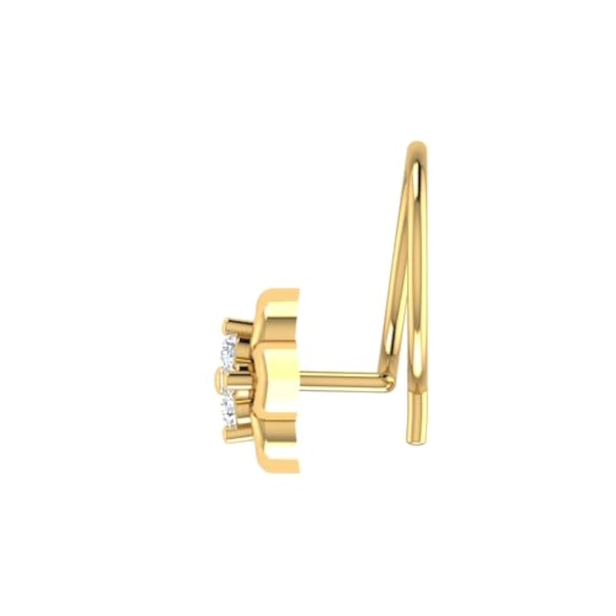 Women's 9K BIS Hallmarked Yellow Gold Stud Nosering