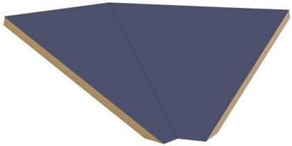 Sloping Hood Corner Filler Size: 7.75" H x 21" W x 22" D, Color: Blue