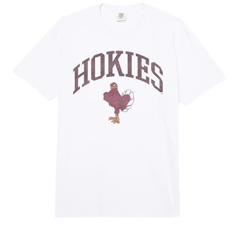 Virginia Tech Hokies Mascot Vintage White Comfort Colors Adult Heavyweight T-Shirt
